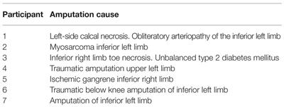 Psychological Consequences in Patients With Amputation of a Limb. An Interpretative-Phenomenological Analysis